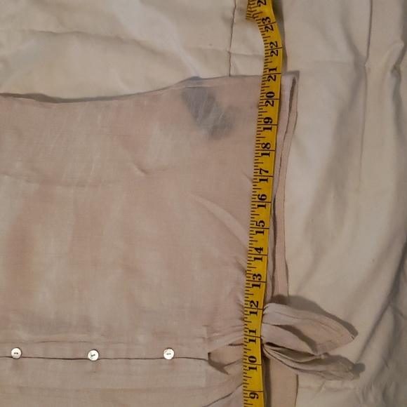 Rachael & Zac beige, lightweight button down top. - Picture 3 of 6